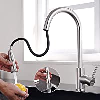 Lonheo Grifo de Cocina Extraíble Grifo de Fregadero con 2 Tipos de Chorros Giratorio 360 ° Monomando Cocina en Acero…